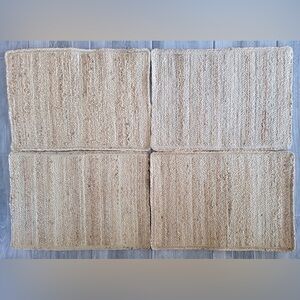 Pottery Barn *Set Of 4* 100% Jute Placemats 14 X 20 Vintage 2010 natural
